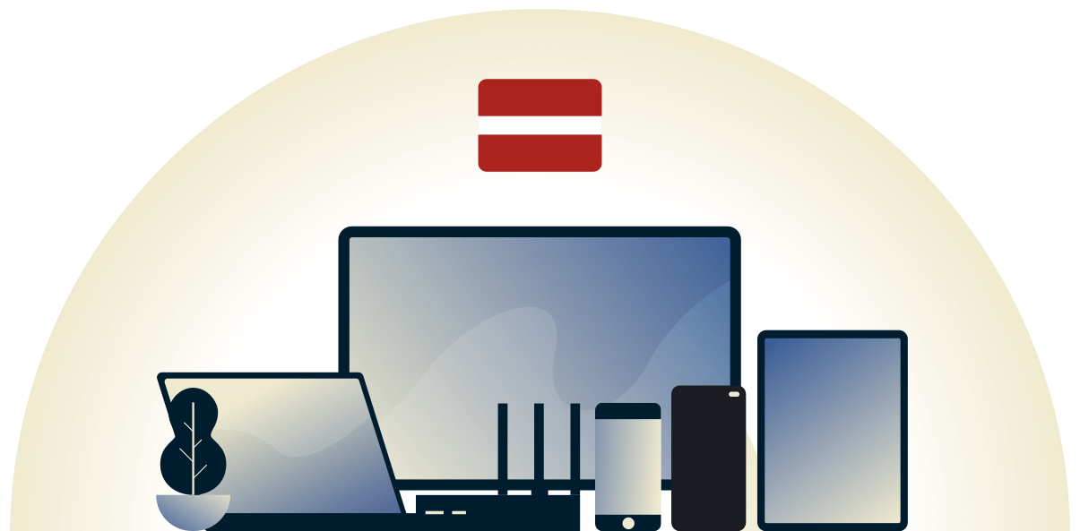 Latvia VPN beskytter en rekke enheter.